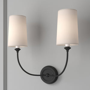 Libby Langdon for Crystorama Sylvan 2 Light Dark Bronze Sconce