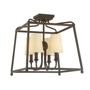 Libby Langdon for Crystorama Sylvan 4 Light Dark Bronze Ceiling Mount