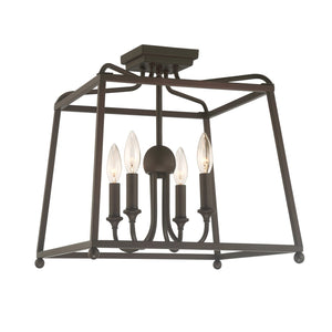 Libby Langdon for Crystorama Sylvan 4 Light Dark Bronze Ceiling Mount