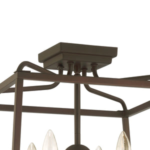 Libby Langdon for Crystorama Sylvan 4 Light Dark Bronze Ceiling Mount