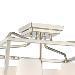 Libby Langdon for Crystorama Sylvan 4 Light Polished Nickel Ceiling Mount