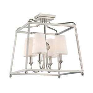 Libby Langdon for Crystorama Sylvan 4 Light Polished Nickel Ceiling Mount