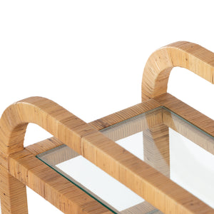 Grass Roots - Dory Bar Cart-Honey Rattan