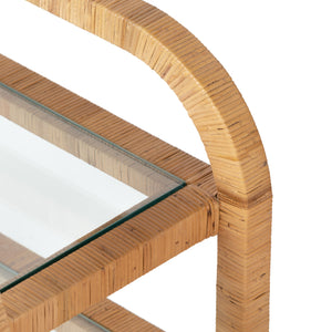 Grass Roots - Dory Bar Cart-Honey Rattan