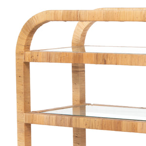Grass Roots - Dory Bar Cart-Honey Rattan