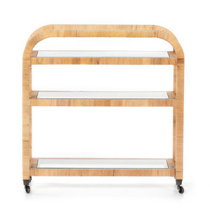 Grass Roots - Dory Bar Cart-Honey Rattan