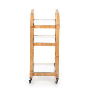 Grass Roots - Dory Bar Cart-Honey Rattan