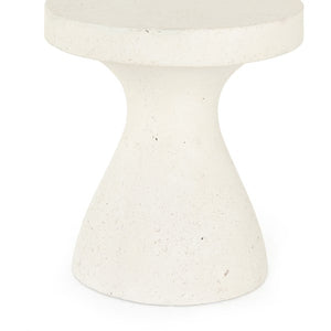 Koda Outdoor End Table-Textured White