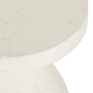 Koda Outdoor End Table-Textured White