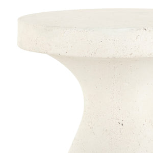 Koda Outdoor End Table-Textured White