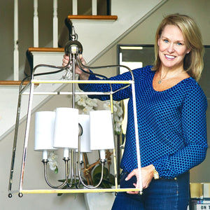 Libby Langdon for Crystorama Sylvan 4 Light Polished Nickel Chandelier
