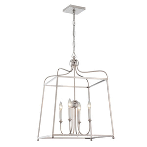 Libby Langdon for Crystorama Sylvan 4 Light Polished Nickel Chandelier