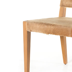 Caswell - Villa Dining Chair-Light Hair On Hide