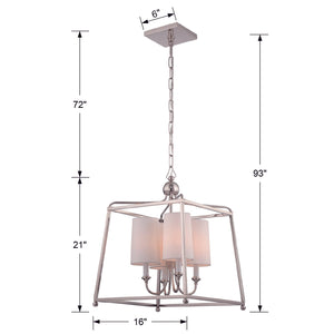 Libby Langdon for Crystorama Sylvan 4 Light Polished Nickel Chandelier