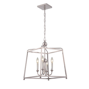 Libby Langdon for Crystorama Sylvan 4 Light Polished Nickel Chandelier
