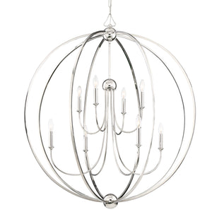 Libby Langdon for Crystorama Sylvan 8 Light Polished Nickel Chandelier
