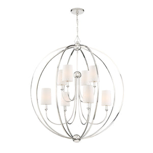 Libby Langdon for Crystorama Sylvan 8 Light Polished Nickel Chandelier
