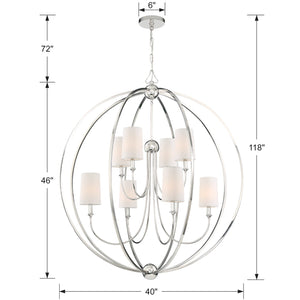 Libby Langdon for Crystorama Sylvan 8 Light Polished Nickel Chandelier