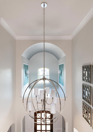 Libby Langdon for Crystorama Sylvan 8 Light Polished Nickel Chandelier