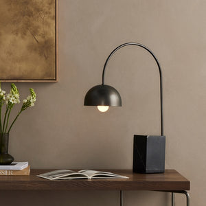 Jenkin Task Lamp-Black Marble