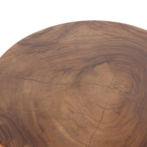 Petros Outdoor End Table-Natural Teak