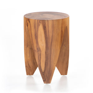 Petros Outdoor End Table-Natural Teak