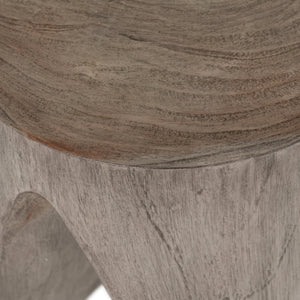 Petros Outdoor End Table-Weathered Grey