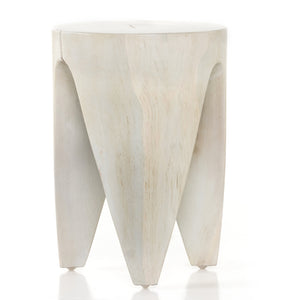 Petros Outdoor End Table-Ivory Teak