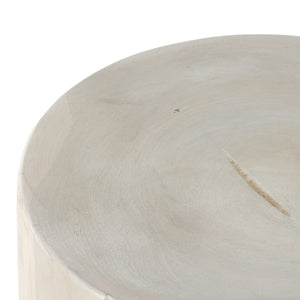 Petros Outdoor End Table-Ivory Teak