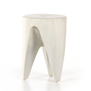 Petros Outdoor End Table-Ivory Teak