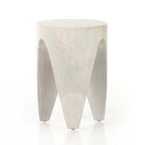 Petros Outdoor End Table-Ivory Teak