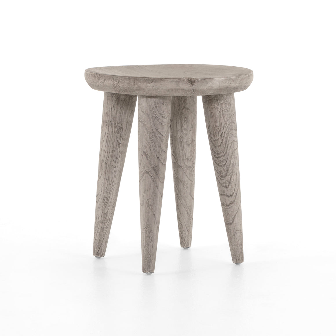 Zuri Round Outdoor End Table - Grey