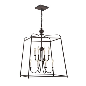 Libby Langdon for Crystorama Sylvan 8 Light Dark Bronze Chandelier