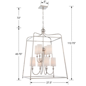 Libby Langdon for Crystorama Sylvan 8 Light Polished Nickel Chandelier