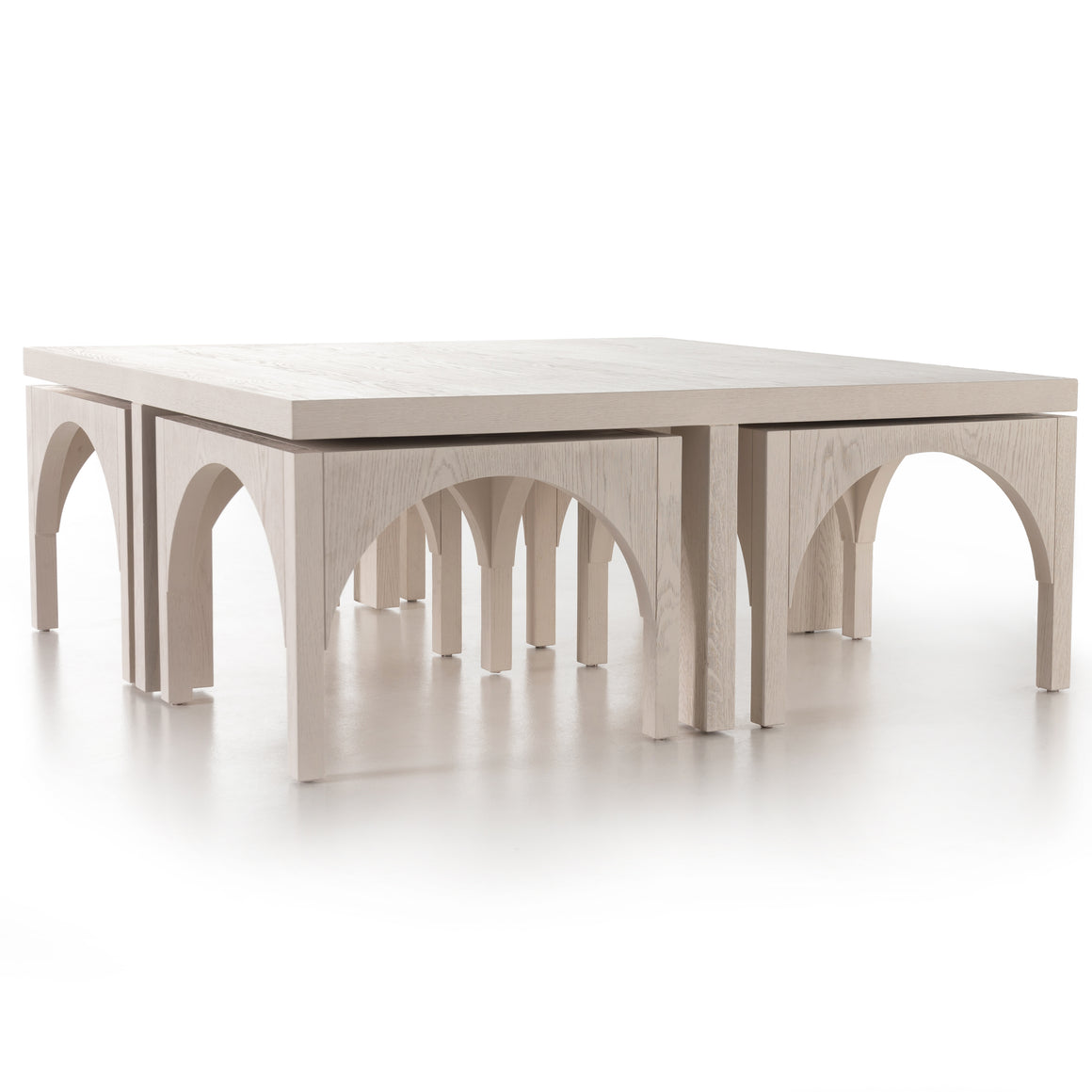 AMARA COFFEE TABLE WITH NESTING ARCH - OFF WHITE OAK