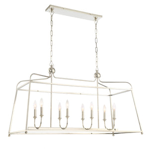 Libby Langdon for Crystorama Sylvan 8 Light Polished Nickel Chandelier