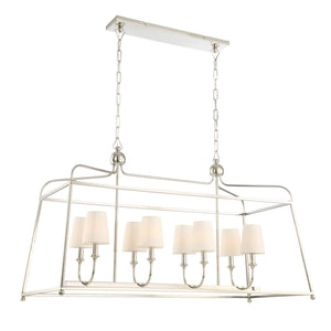 Libby Langdon for Crystorama Sylvan 8 Light Polished Nickel Chandelier