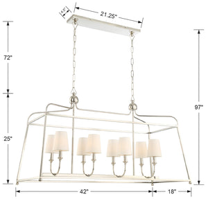 Libby Langdon for Crystorama Sylvan 8 Light Polished Nickel Chandelier