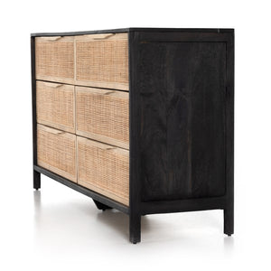 Sydney 6 Drawer Dresser-Black Wash