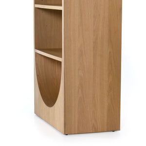 HIGGS BOOKCASE-HONEY OAK VENEER