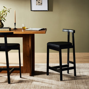 Tex Stool-Black Rosa Morada Counter Stool