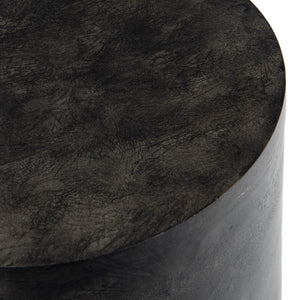 Antonella End Table-Raw Black