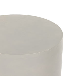 Antonella End Table-Textured Matte White