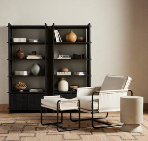 Antonella End Table-Textured Matte White