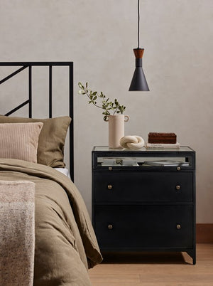 Shadow Box Nightstand-Black