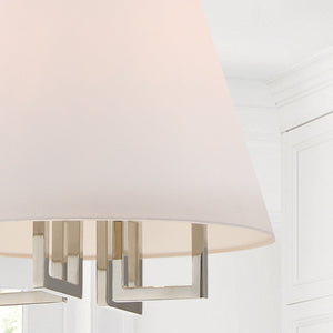 Libby Langdon for Crystorama Westwood 4 Light Polished Nickel Mini Chandelier