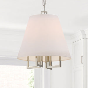 Libby Langdon for Crystorama Westwood 4 Light Polished Nickel Mini Chandelier