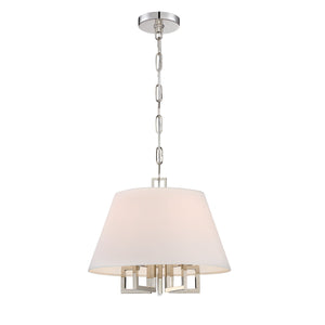 Libby Langdon for Crystorama Westwood 5 Light Polished Nickel Mini Chandelier