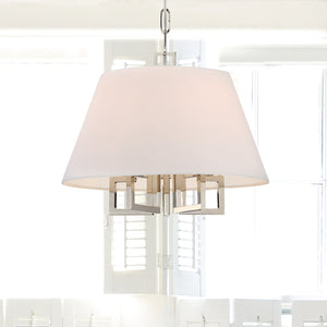 Libby Langdon for Crystorama Westwood 5 Light Polished Nickel Mini Chandelier