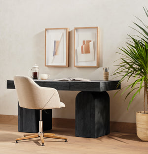 Wells - Keane Desk-Black Elm
